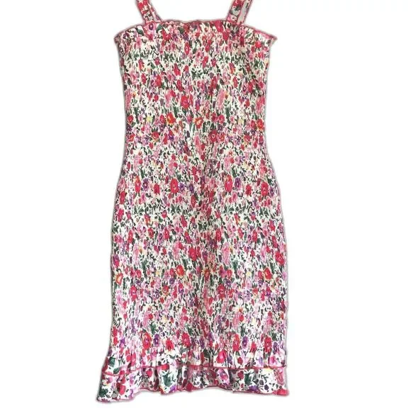 Na-kd Smocked Wildflower Print Cotton Dress NWT Size US XS (EUR 34)NWT - Picture 10 of 14